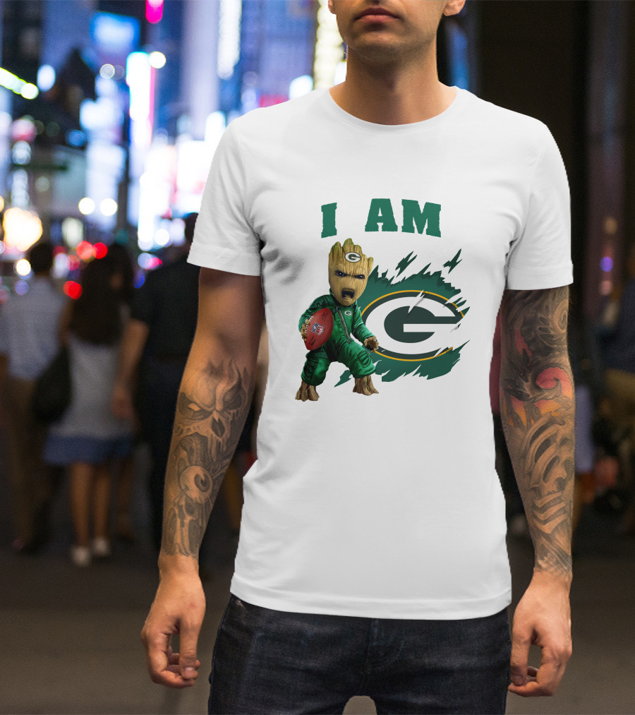 I Am Groot Green Bay Packers Football Fan T-Shirt