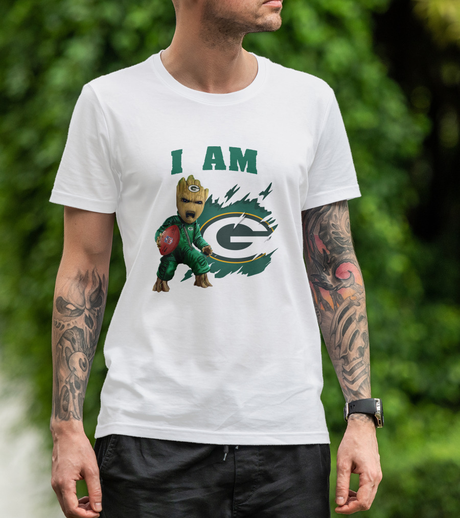 I Am Groot Green Bay Packers Football Fan T-Shirt