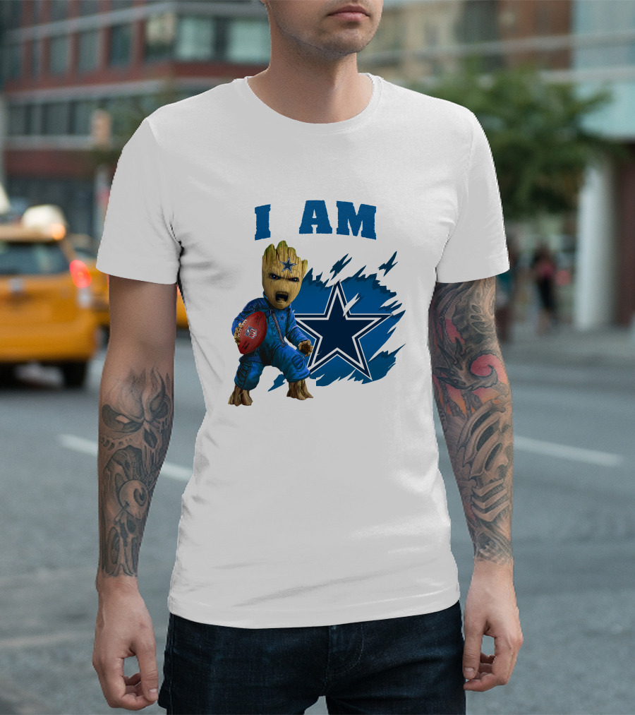 I Am Groot Dallas Cowboys Star Football T-Shirt