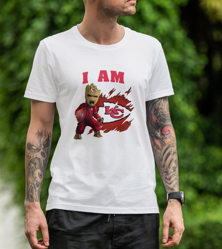 I Am Groot Kansas City Chiefs KC Football Fan Groot T-Shirt