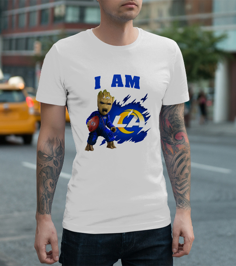 I Am Groot Los Angeles Rams LA Football T-Shirt