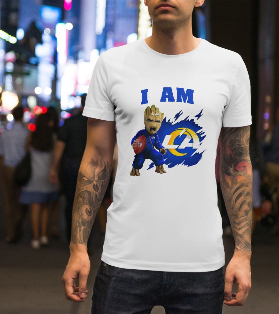 I Am Groot Los Angeles Rams LA Football T-Shirt