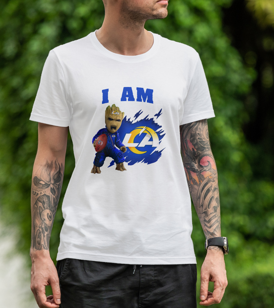 I Am Groot Los Angeles Rams LA Football T-Shirt