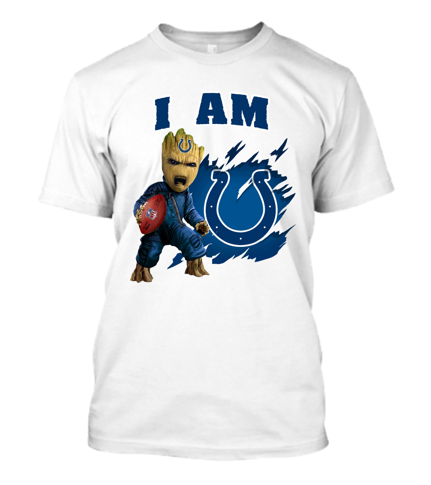 I Am Groot Indianapolis Colts Football Fan Fantasy Character T-Shirt