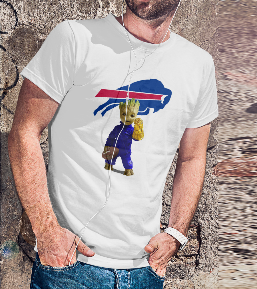 Buffalo Bills Groot Football Infinity Gauntlet T-Shirt
