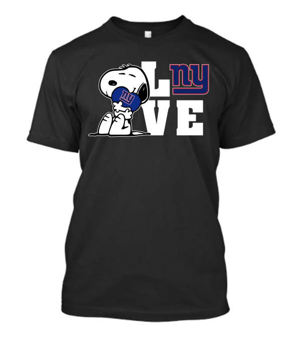 Snoopy Holding New York Giants Love T-Shirt