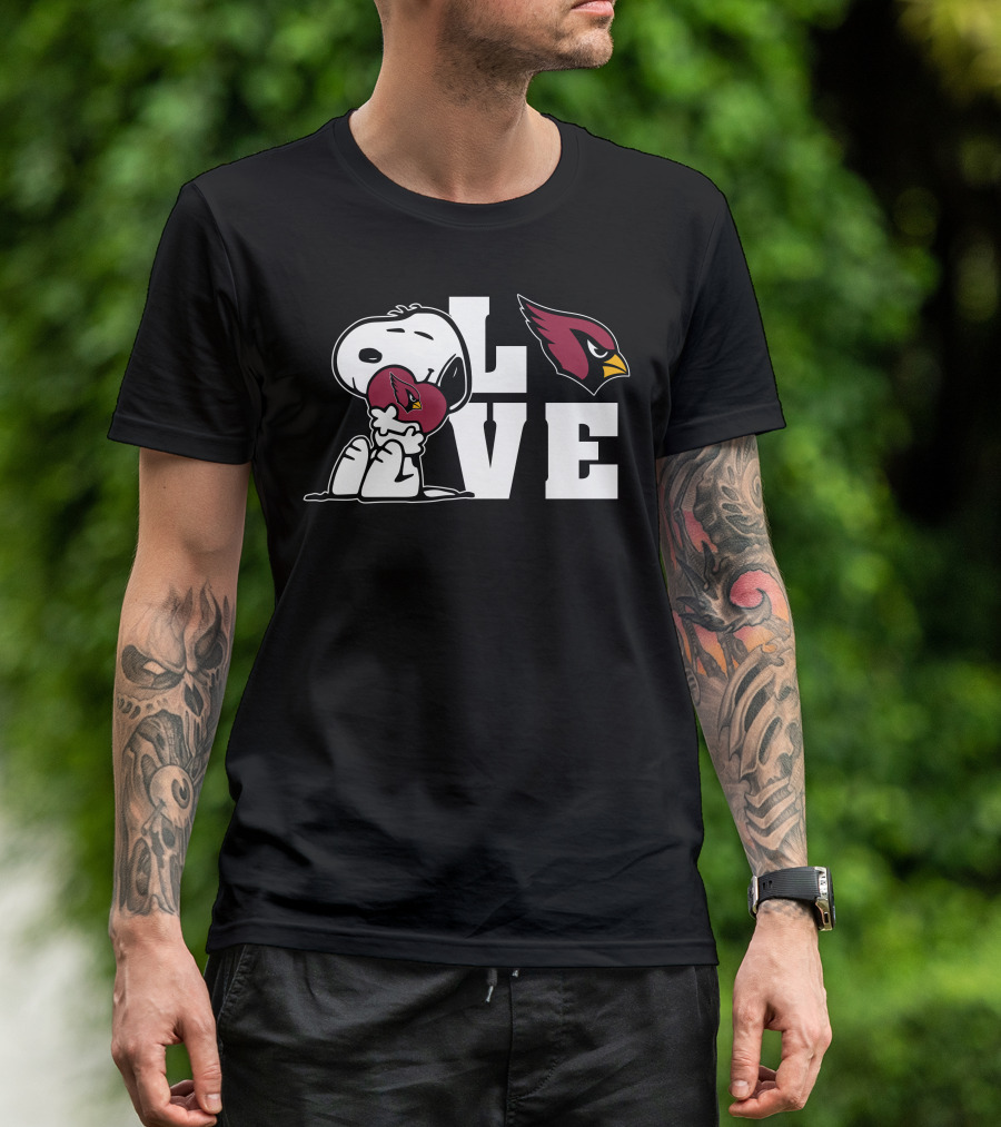 Snoopy Love Arizona Cardinals Football T-Shirt