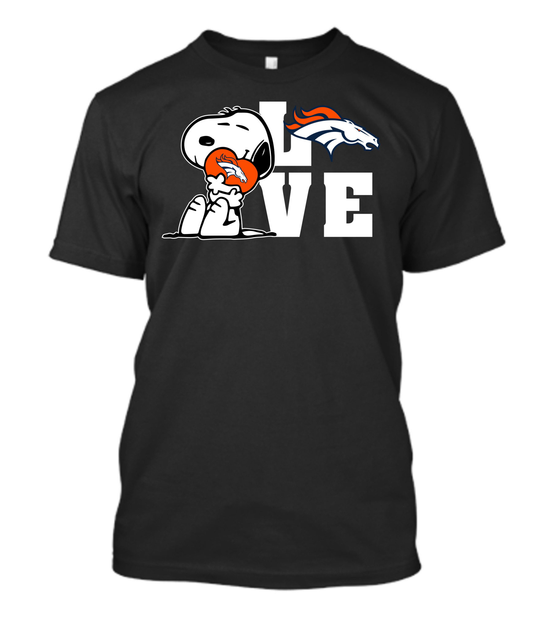 Snoopy Love Denver Broncos Peanuts NFL Football T-Shirt