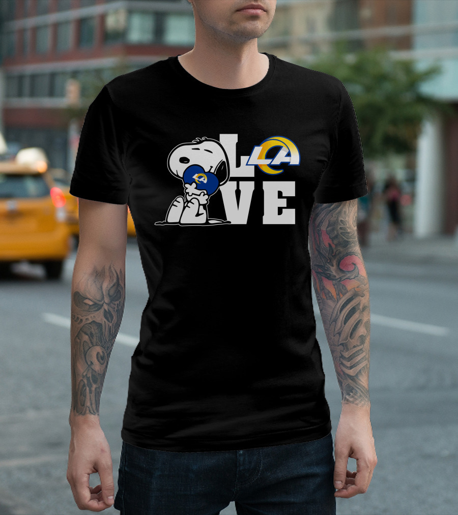 Snoopy Los Angeles Rams Love T-Shirt