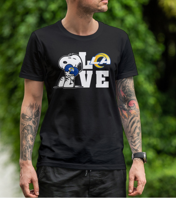 Snoopy Los Angeles Rams Love T-Shirt