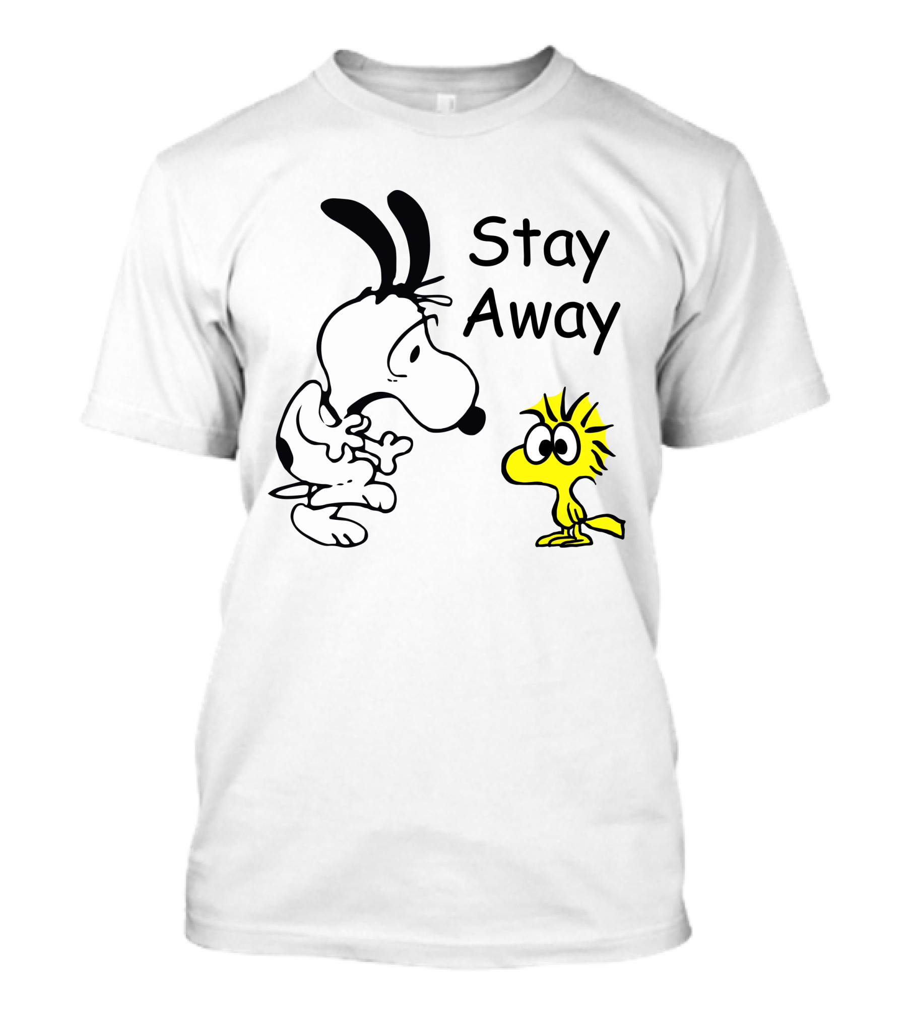 Stay Away Snoopy And Woodstock Confrontation T-Shirt