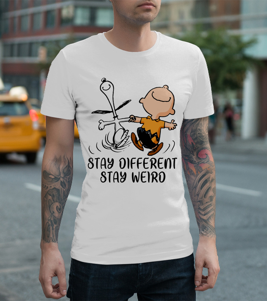Stay Different Stay Weird Snoopy and Friends Dance T-Shirt