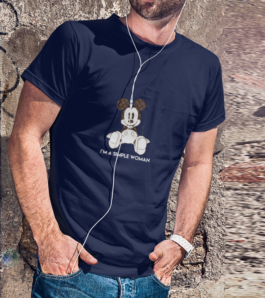 I'm A Simple Woman Mickey LV-Inspired T-Shirt