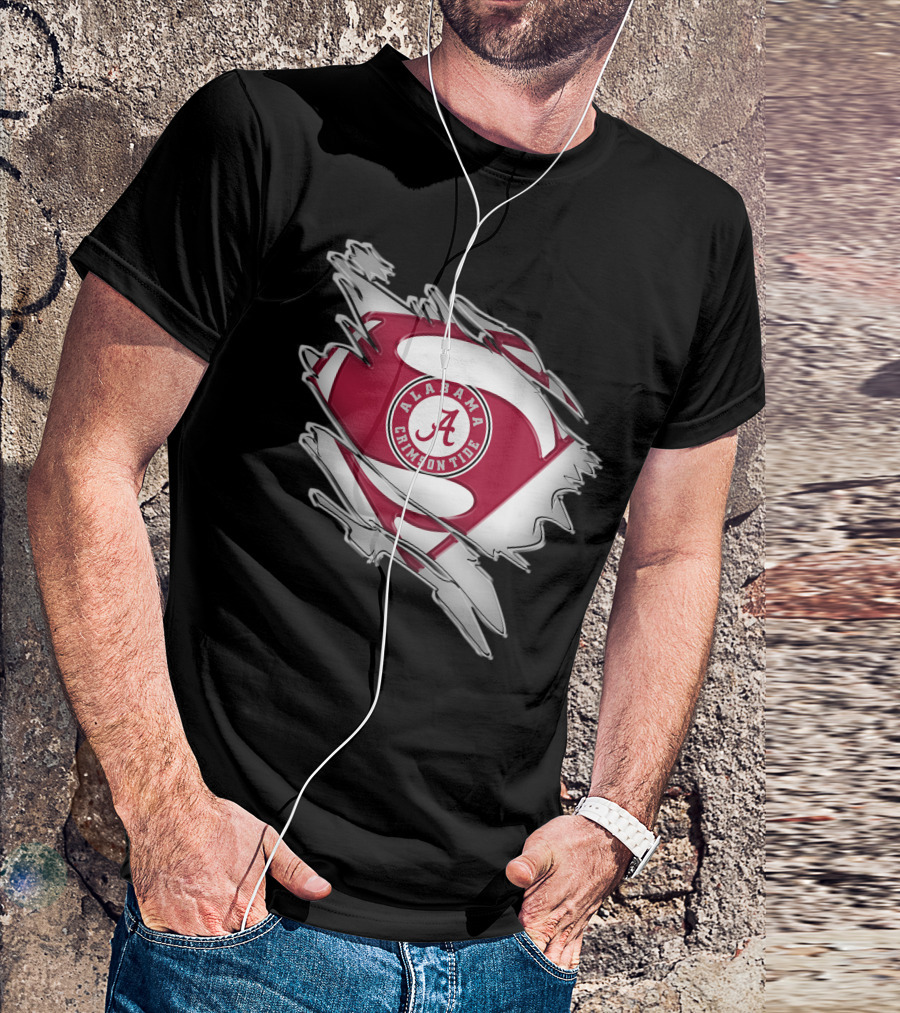 Alabama Crimson Tide Super Man T-Shirt