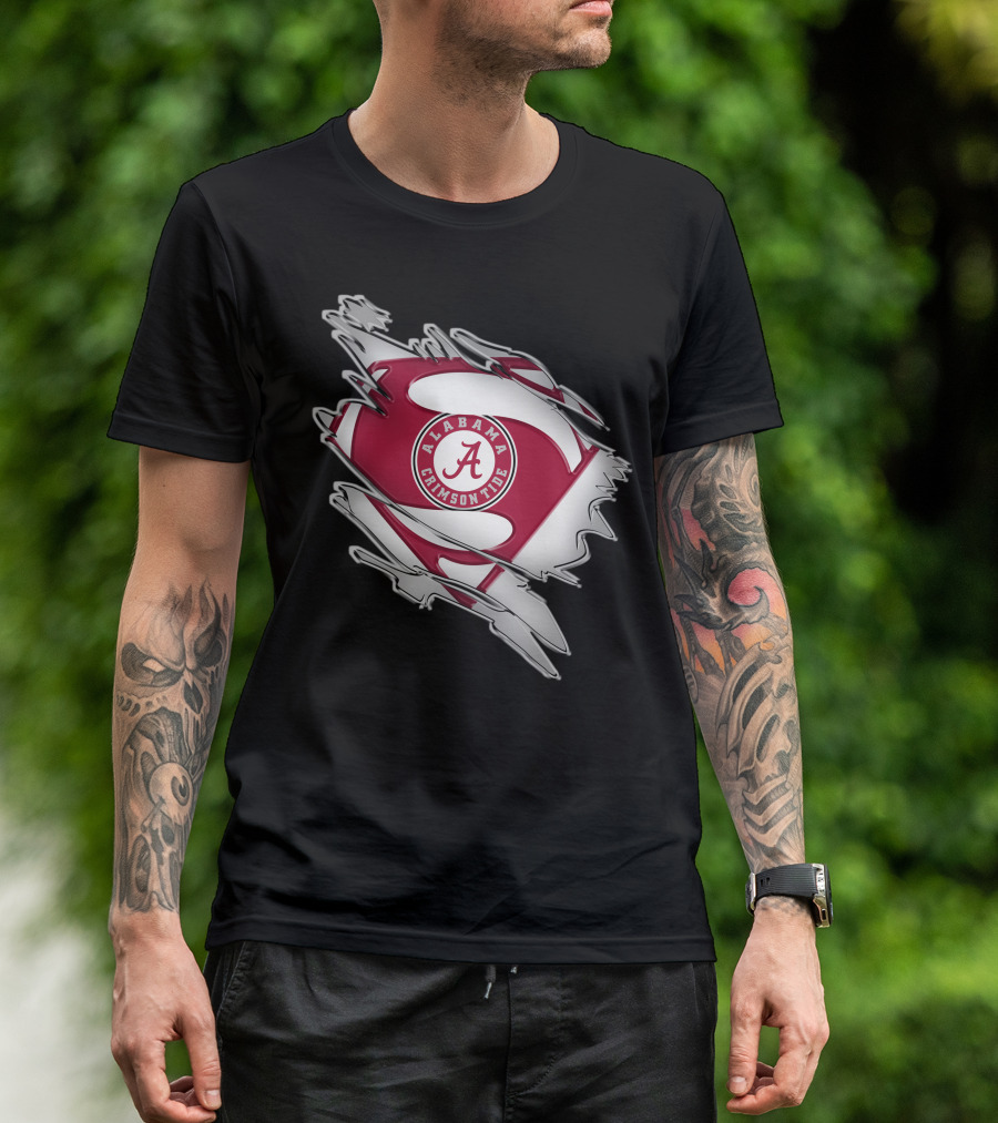 Alabama Crimson Tide Super Man T-Shirt