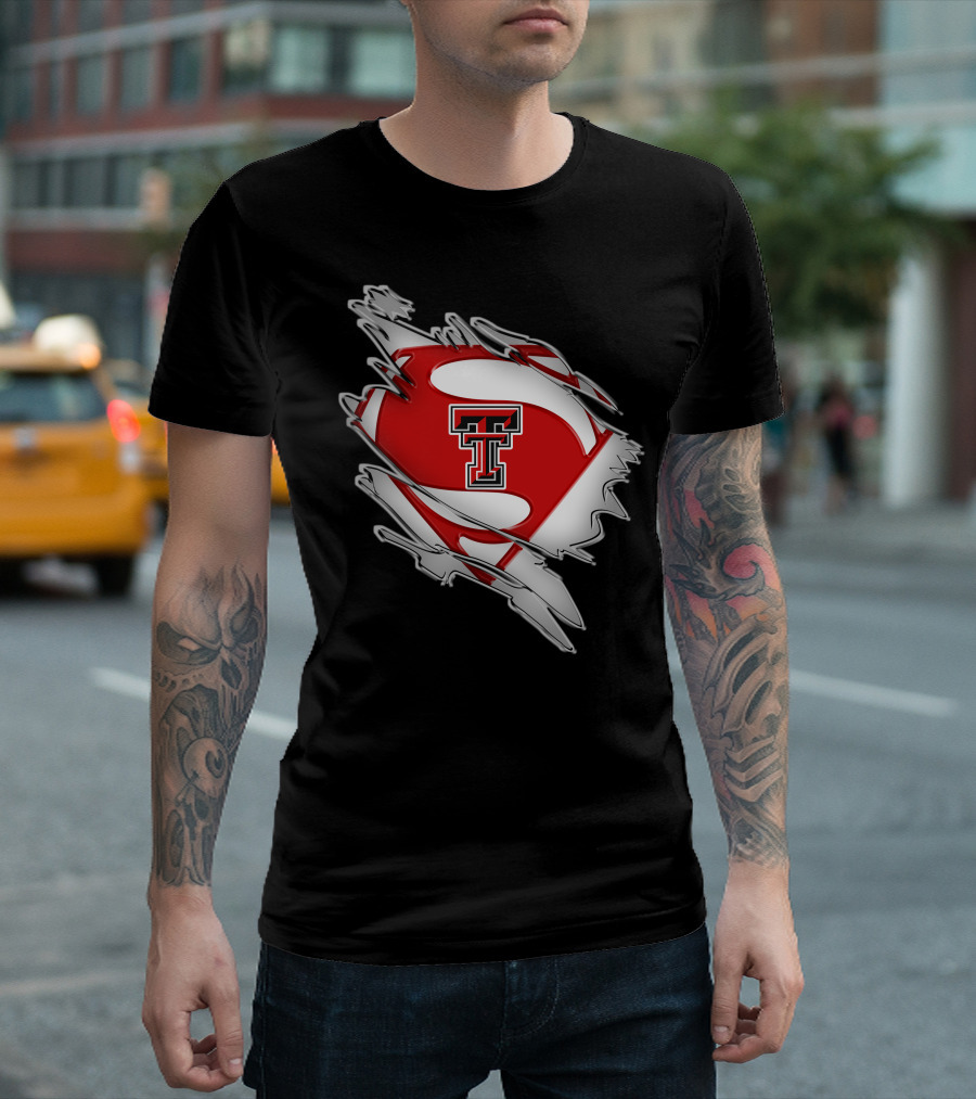 Texas Tech Red Raiders Double T Superman Shield T-Shirt
