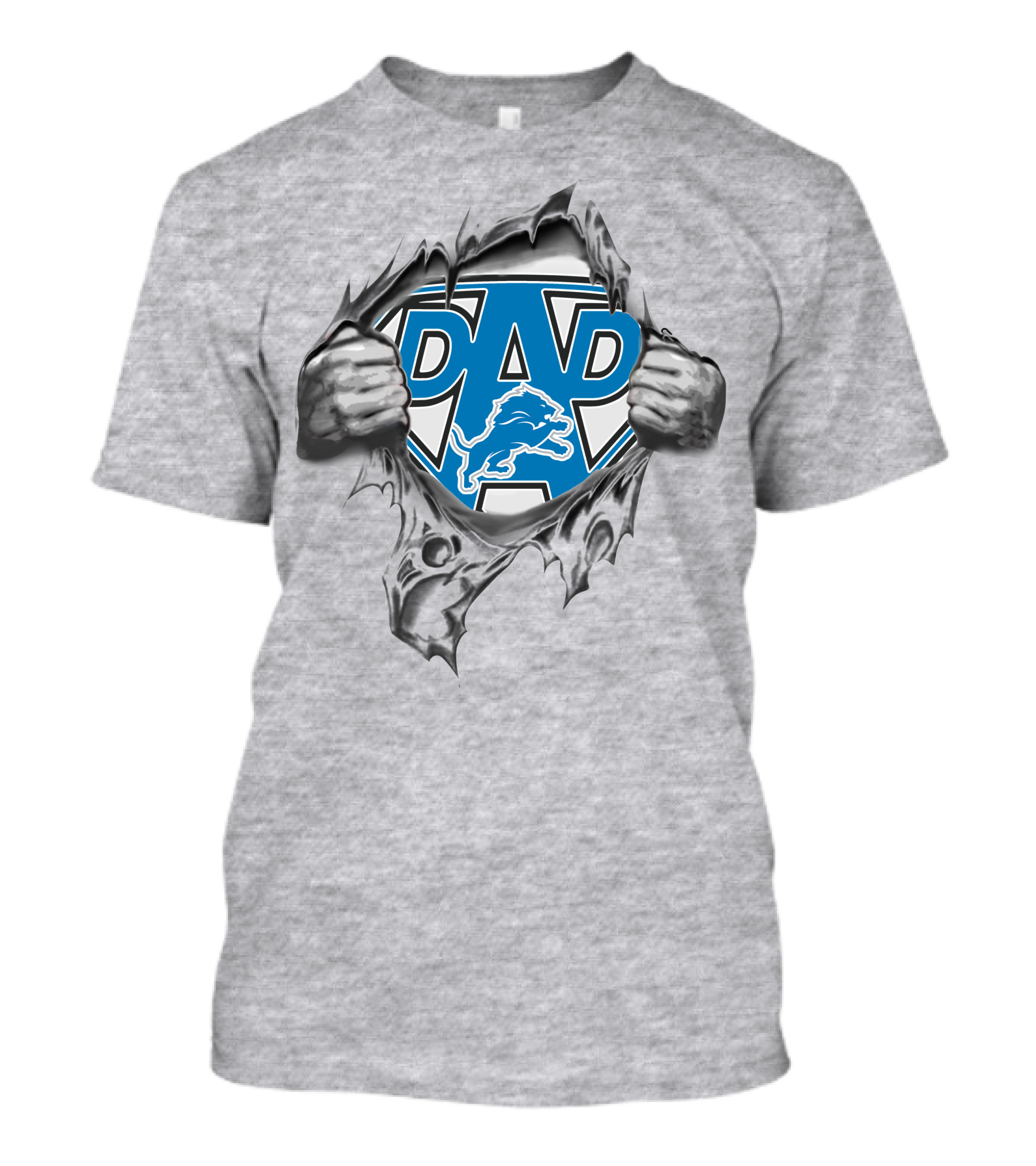 DAD Detroit Lions Super Dad T-Shirt