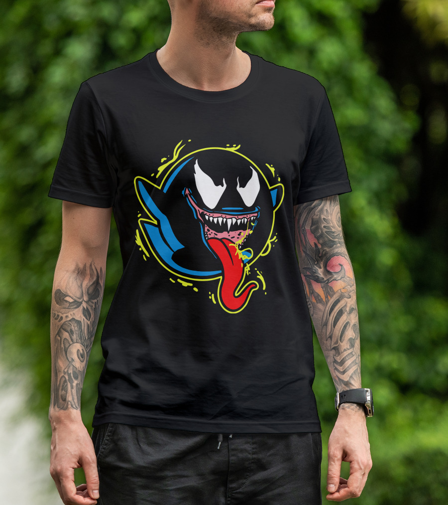 Ghost Boo Fusion Venom Face Halloween Mashup T-Shirt