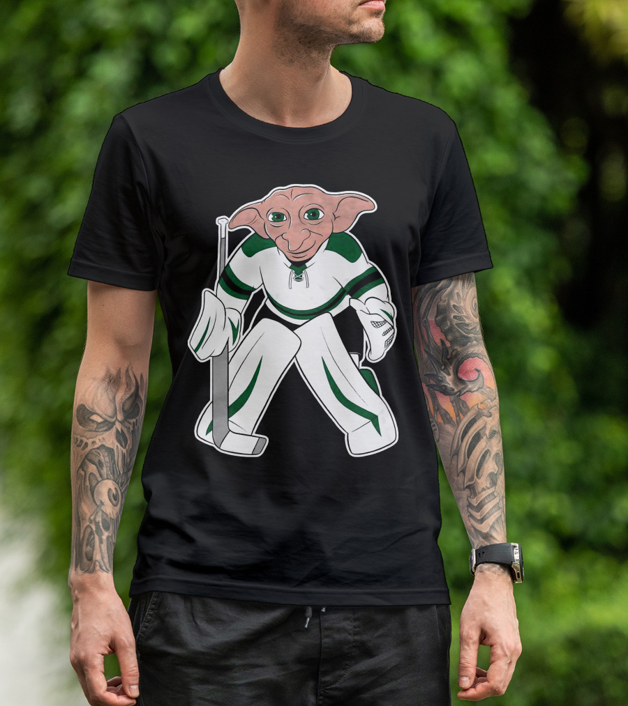 Spittin Chiclets D Goalie Hockey Creature Playing Goaltender T-Shirt