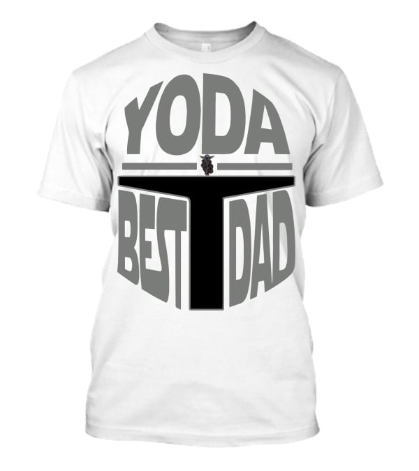 Yoda Best Dad The Mandalorian Helmet Baby Yoda T-Shirt