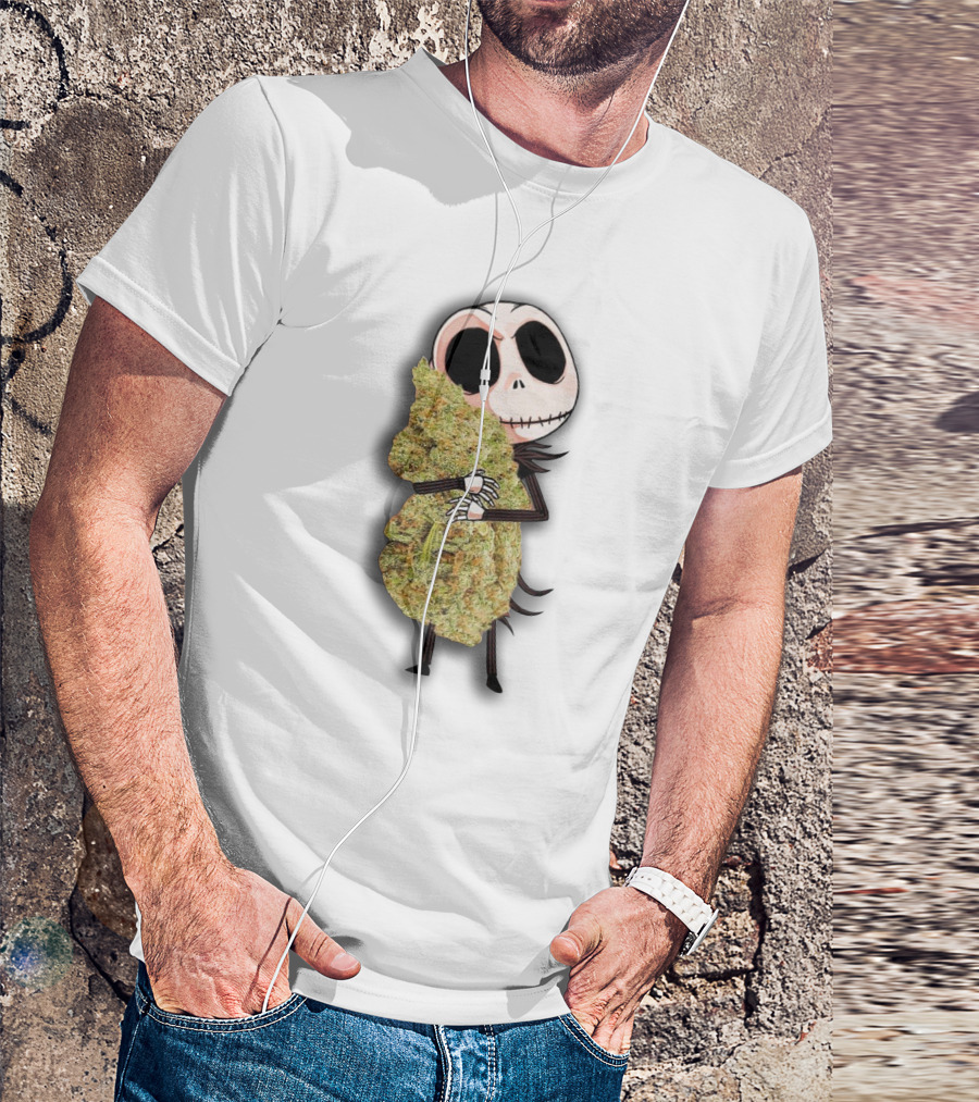Jack Skellington Hug Cannabis T-Shirt