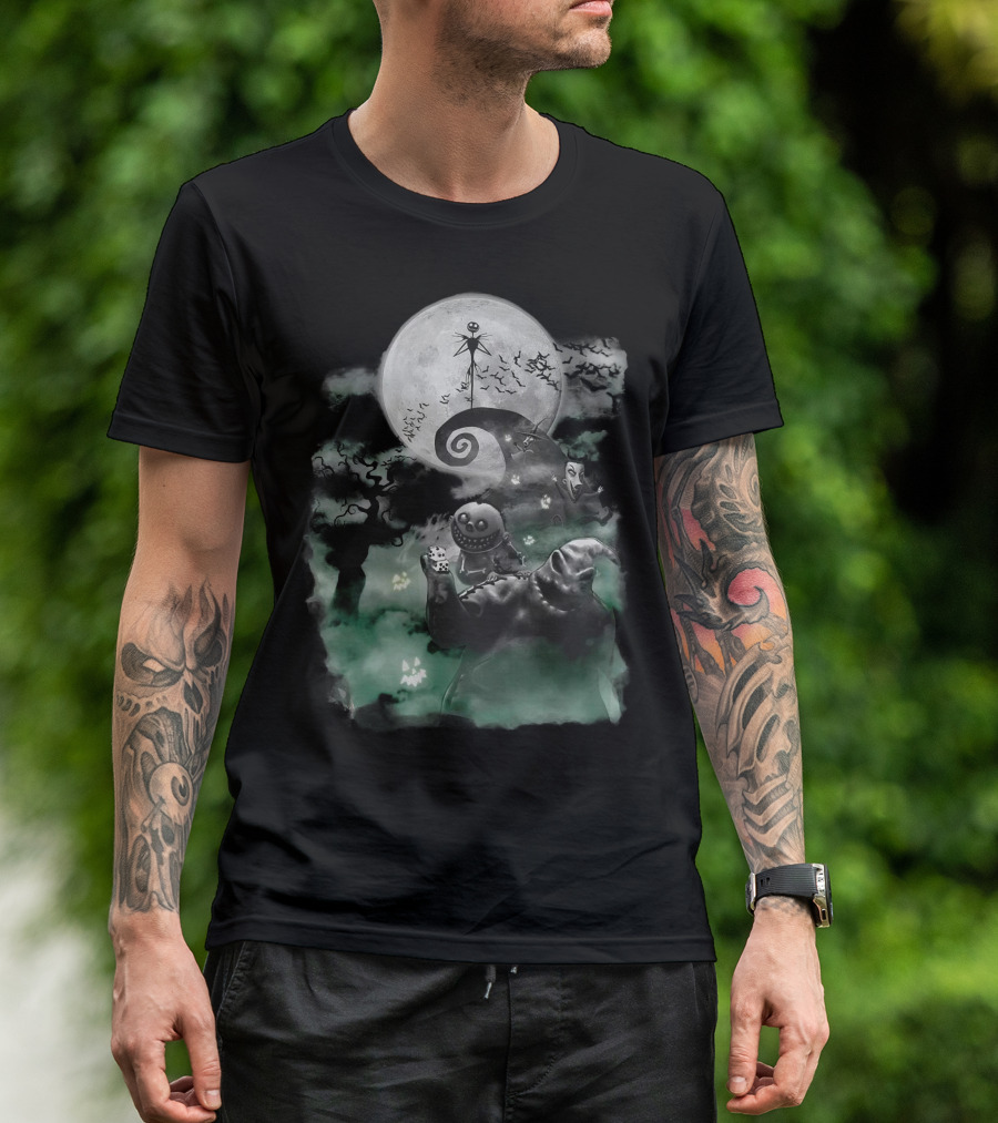 Halloween Full Moon Night Jack Skellington Pumpkin King T-Shirt