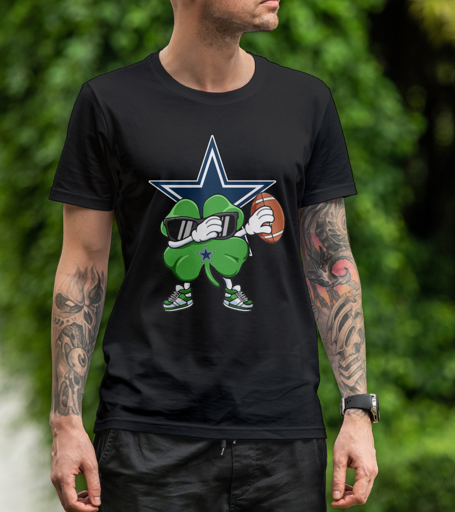Dallas Cowboys Shamrock Football Star T-Shirt