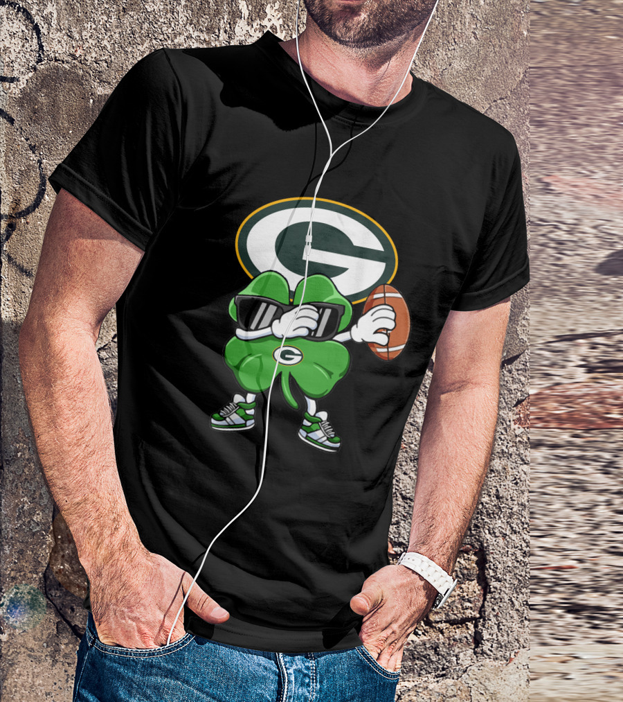 Green Bay Packers Shamrock Football Character T-Shirt
