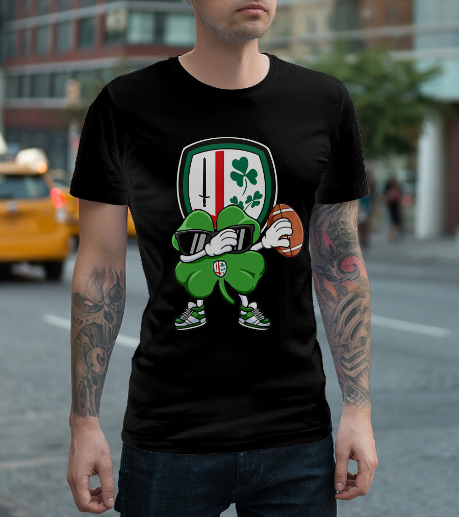 London Irish Shamrock Rugby Football Mascot T-Shirt