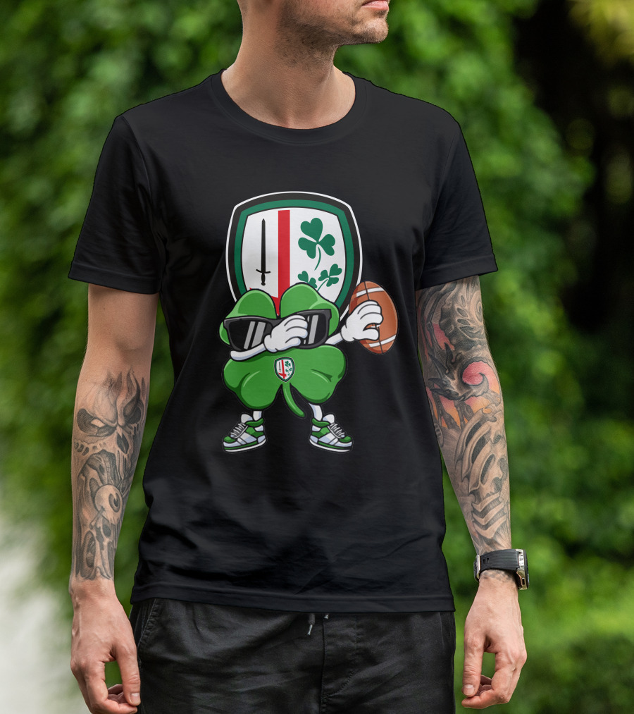 London Irish Shamrock Rugby Football Mascot T-Shirt