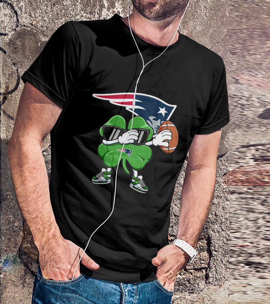 Patriots Football Shamrock Dab T-Shirt