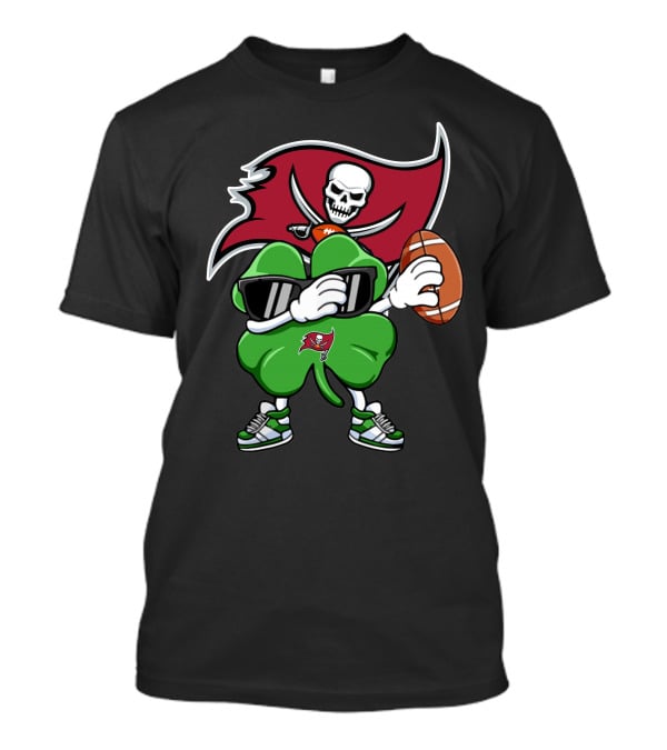 Tampa Bay Buccaneers Lucky Clover Football T-Shirt