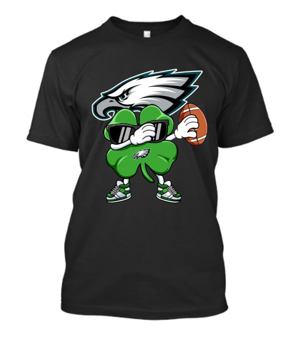 Philadelphia Eagles Shamrock Football Mascot T-Shirt