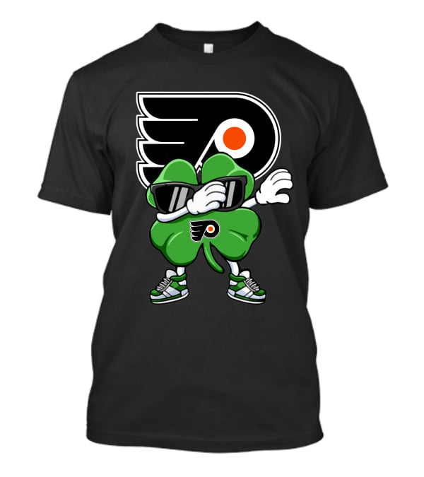 Philadelphia Flyers Clover Dab With Mascot Sneakers And Shades T-Shirt