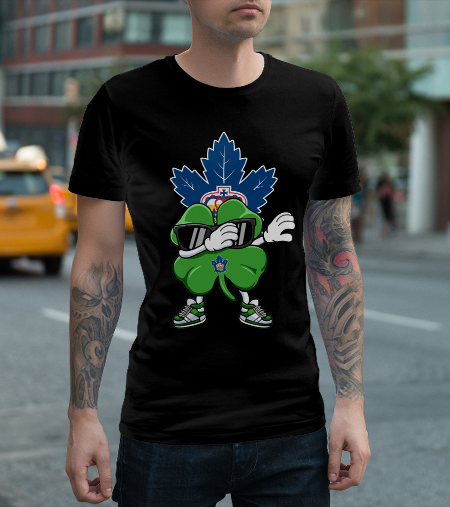 Toronto Marlies Clover Leaf Mascot With Sunglasses And Sneakers T-Shirt