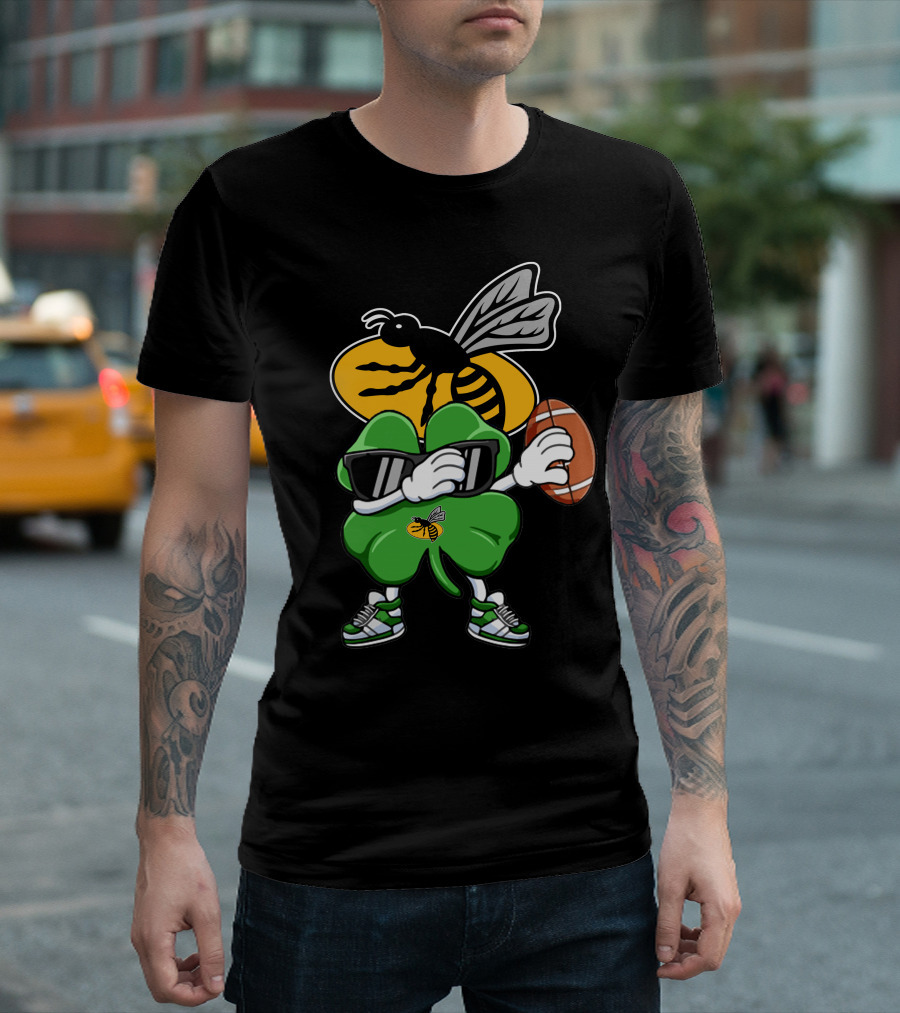 Wasps RFC Shamrock with Sunglasses and Football T-Shirt