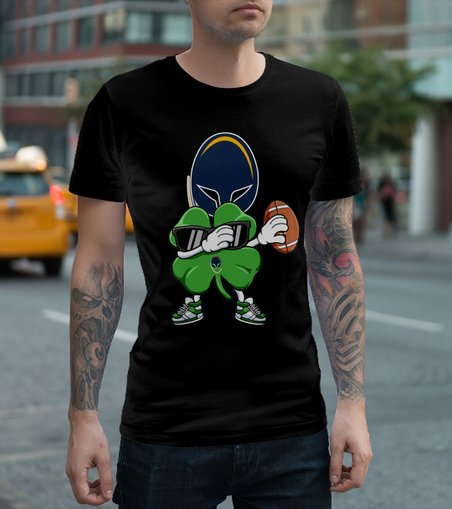 Worcester Warriors Football Shamrock Icon with Rugby Ball and Sunglasses T-Shirt