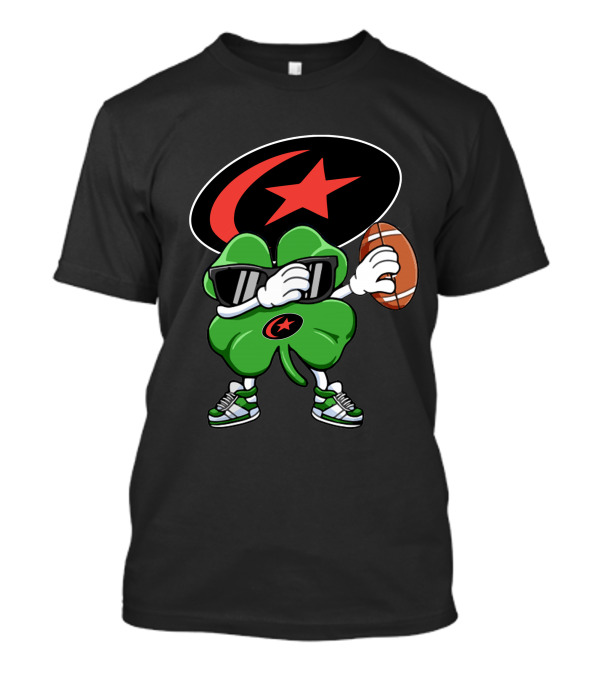Saracens Rugby Lucky Clover Star Logo Football T-Shirt