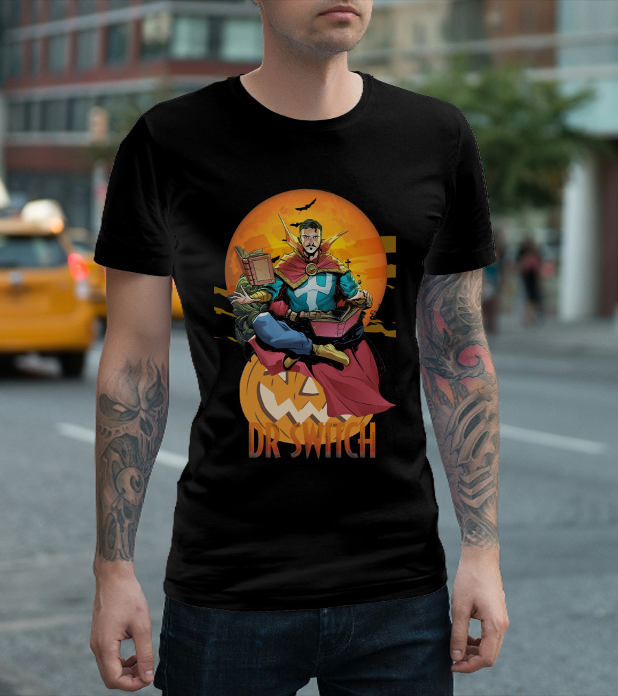DR SWITCH DS1109 Halloween Comic Character Pumpkin T-Shirt