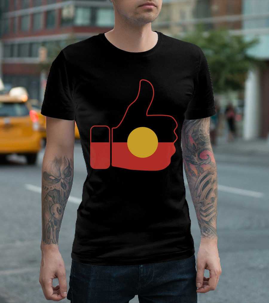 Thumbs Up Australia Indigenous Flag T-Shirt