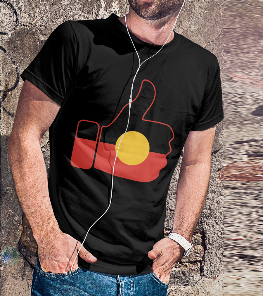 Thumbs Up Australia Indigenous Flag T-Shirt