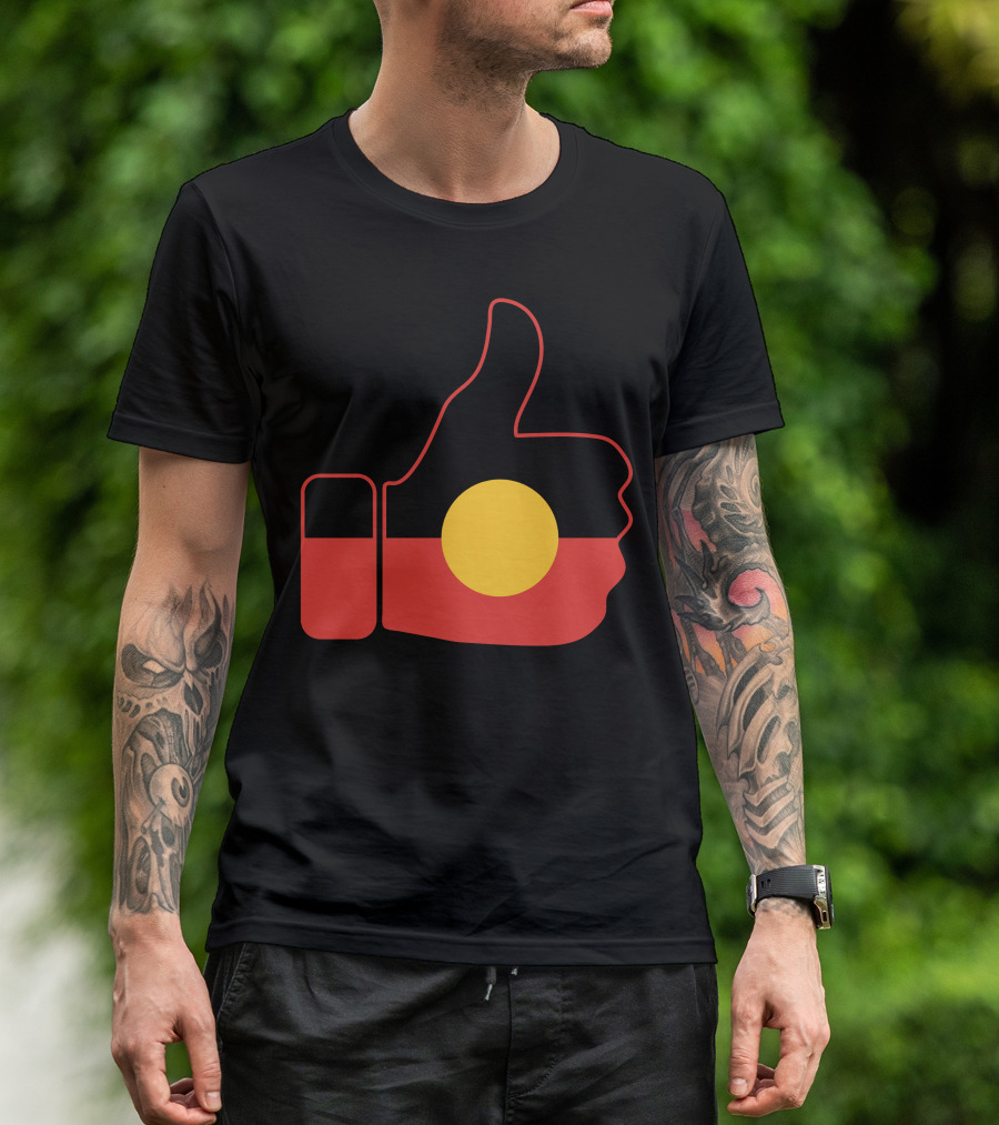 Thumbs Up Australia Indigenous Flag T-Shirt
