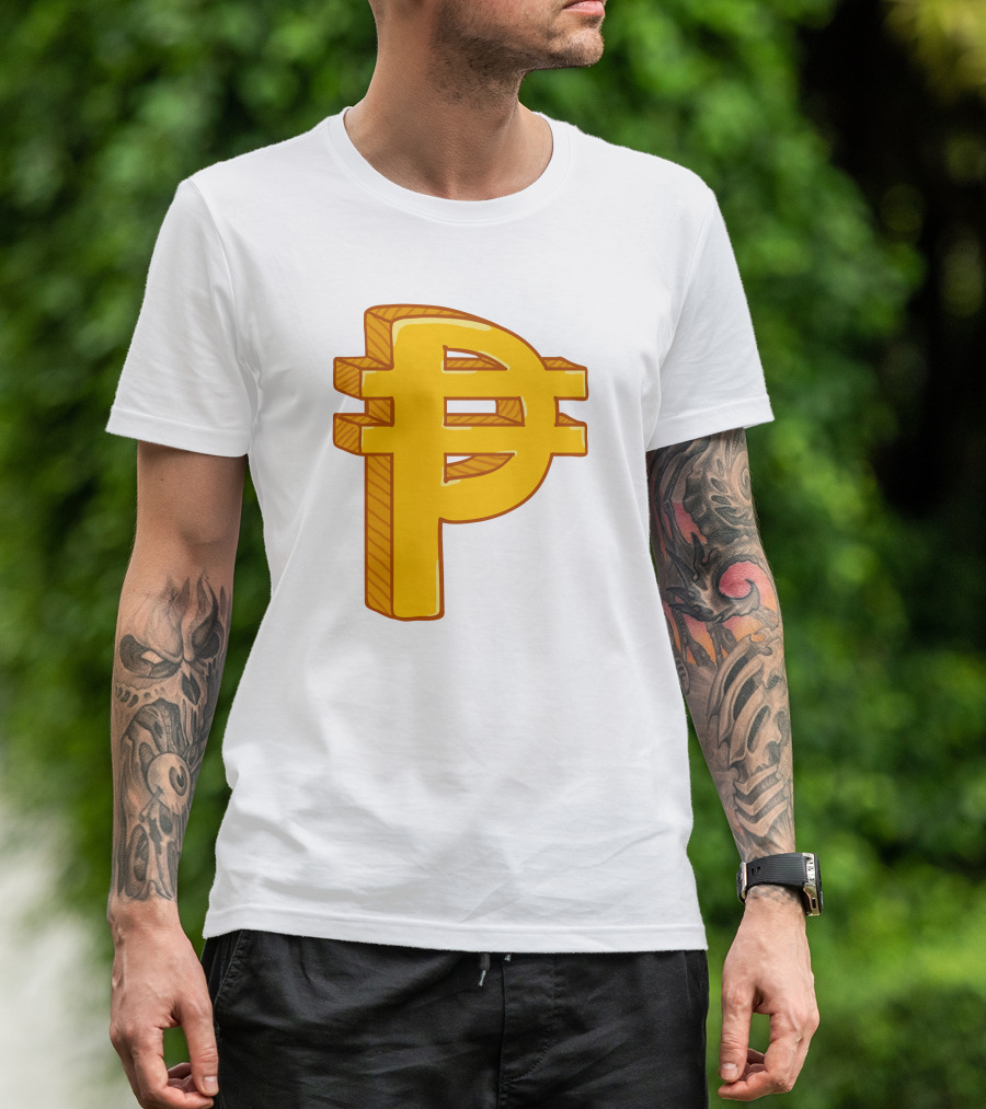 Peso Currency Symbol Philippines Gold T-Shirt