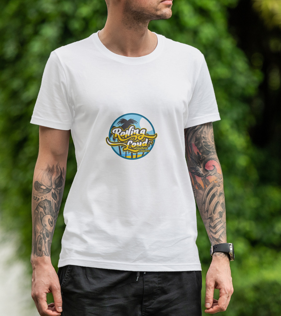 Rolling Loud Southern California Palm Trees Full Moon T-Shirt