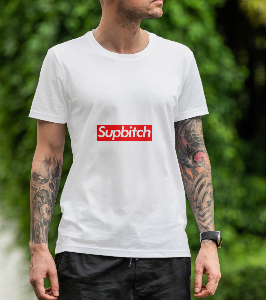 Supbitch Red Box Logo Streetwear T-Shirt