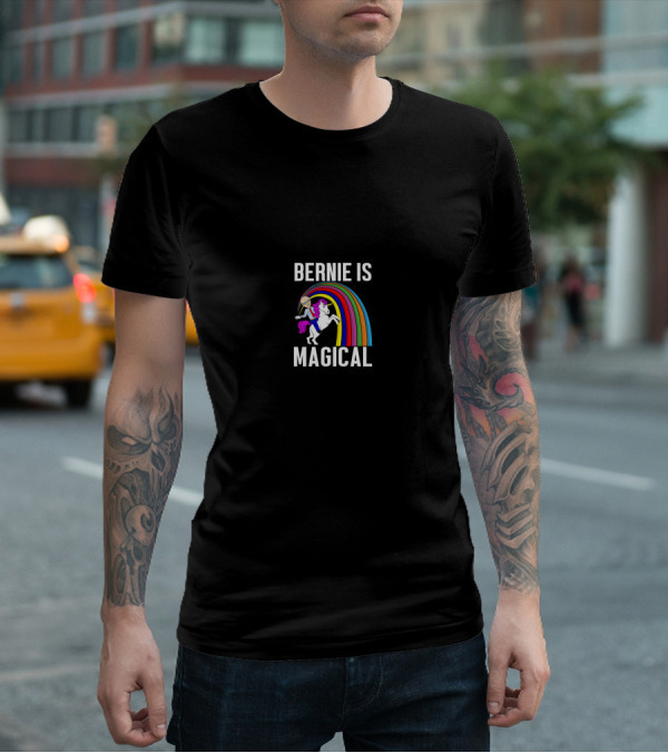 BERNIE IS MAGICAL Rainbow Unicorn T-Shirt