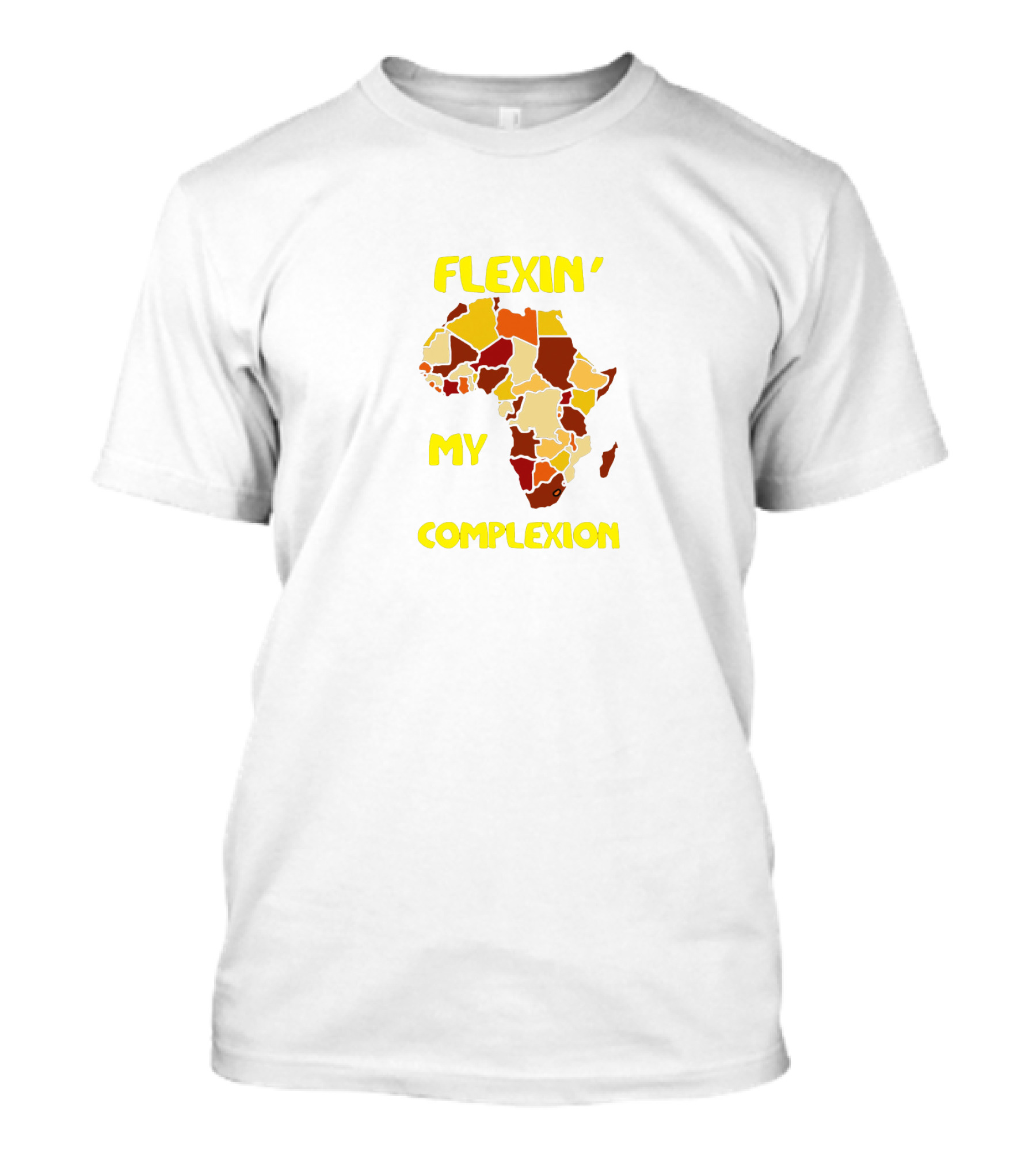Flexin' My Complexion Africa Map T-Shirt