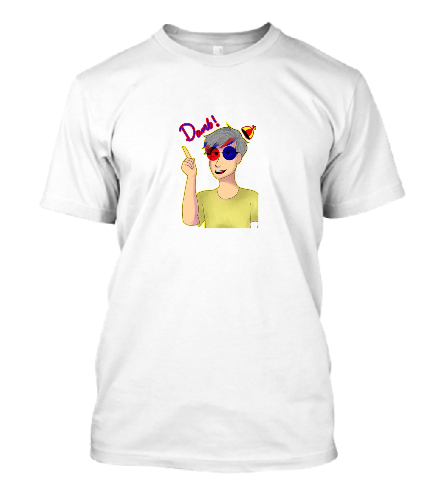 Smii7y Derp Dual Glasses Cartoon Character With Pointing Finger And Propeller Hat T-Shirt