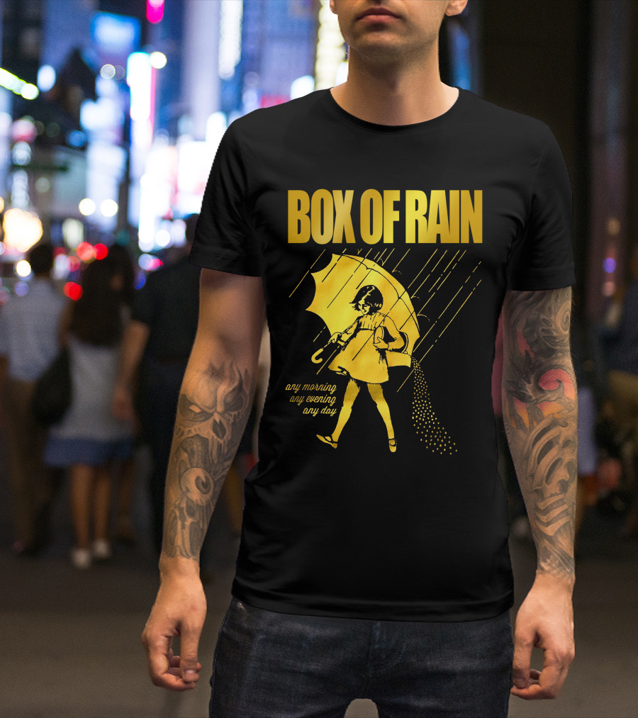 Box Of Rain Any Morning Any Evening Any Day Umbrella Girl T-Shirt