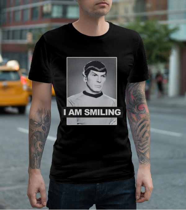 I AM SMILING Vulcan Humor Logic Science Iconic T-Shirt